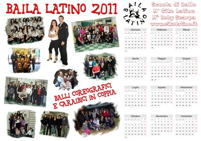 Calendario Baila Latino 2011 Calendario Baila Latino 2011